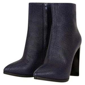 3.1 Phillip Lim Purple Leather Jayne Ankle Boots